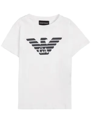 Emporio Armani Kids Logo Print Crewneck T-Shirt