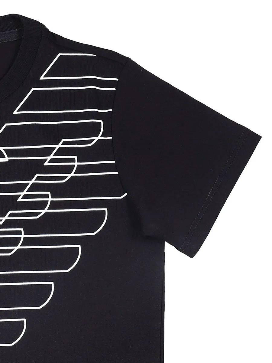 Emporio Armani Kids Logo Print Crewneck T-Shirt