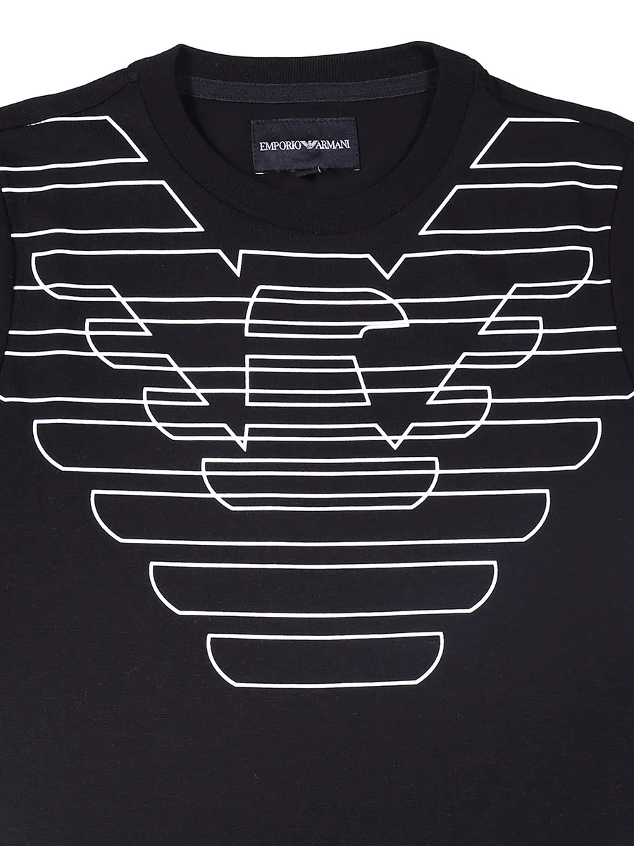 Emporio Armani Kids Logo Print Crewneck T-Shirt