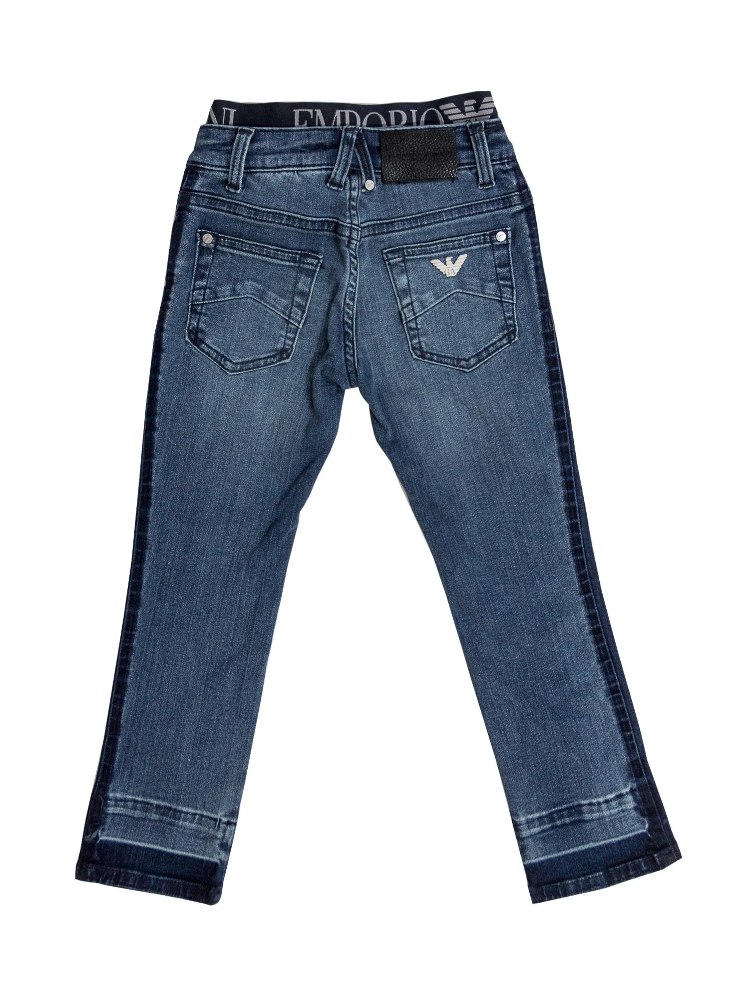 Emporio Armani Kids Logo Waistband Skinny Jeans
