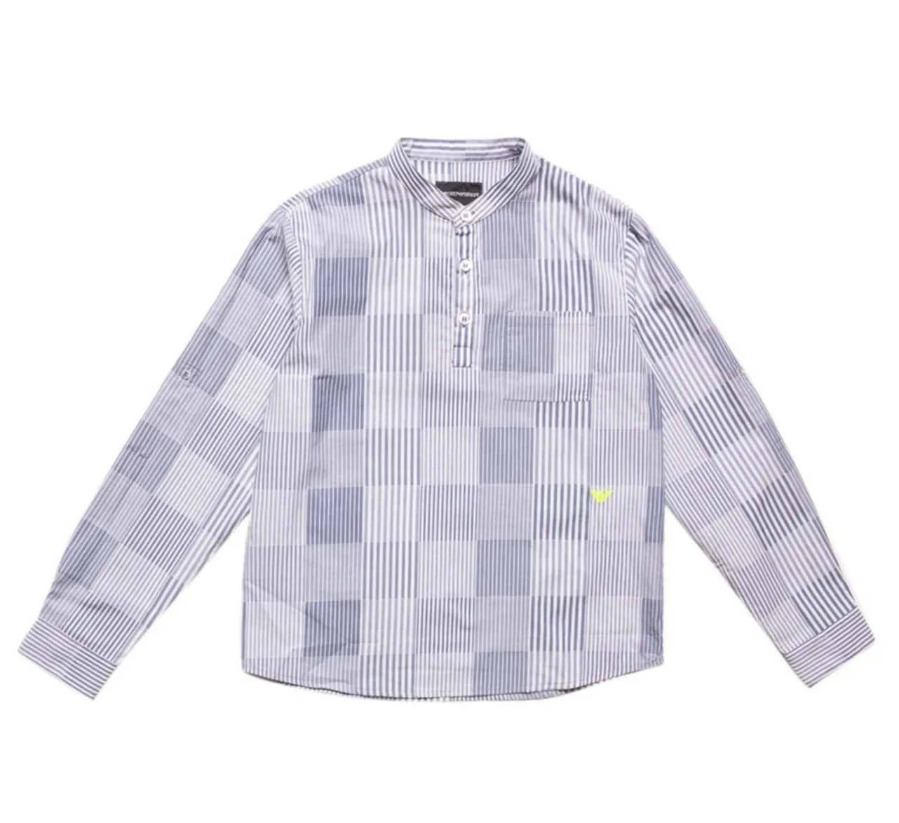 Emporio Armani Kids Stripe Checked Shirt