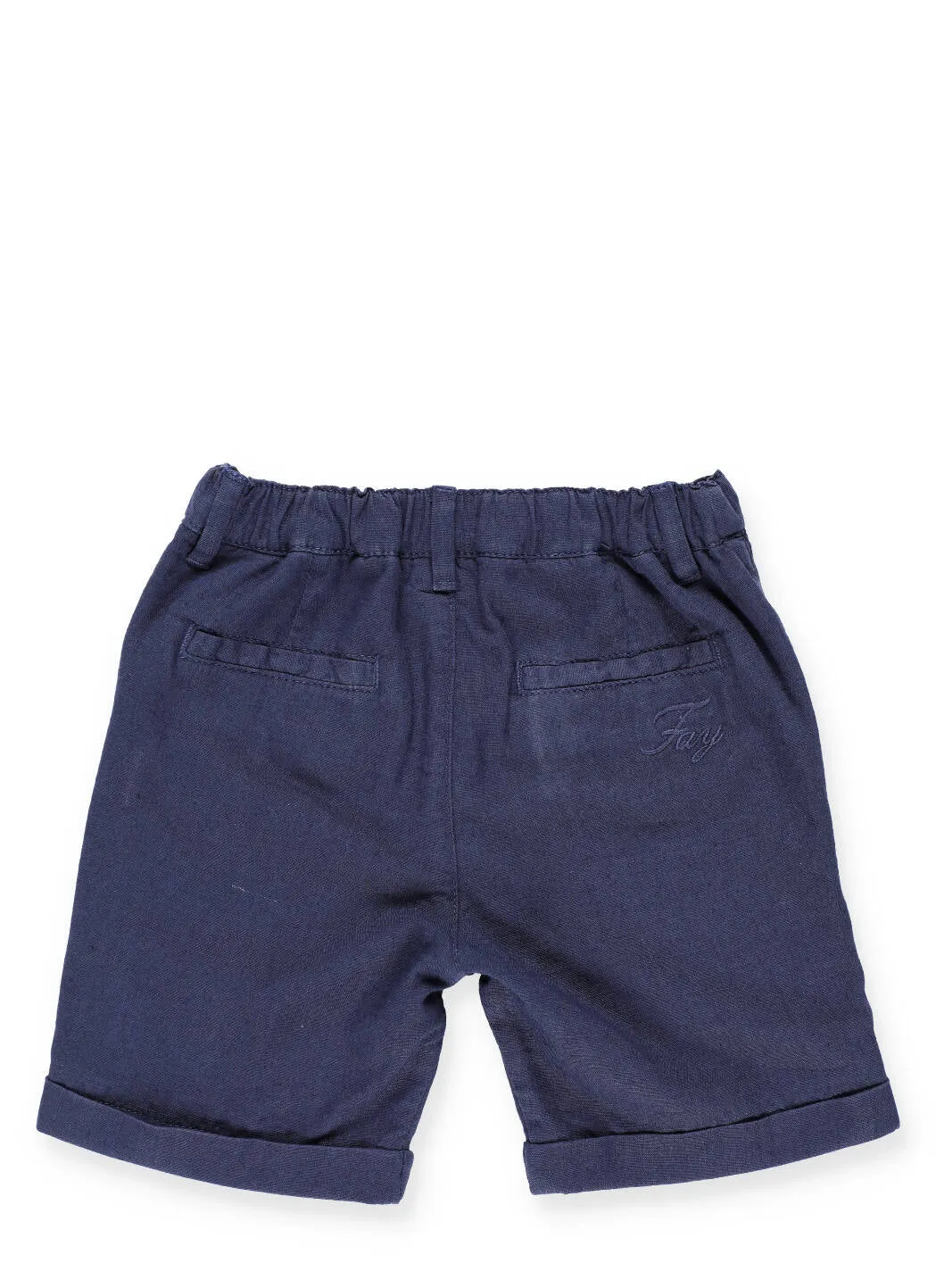 Fay Kids Logo Embroidered Bermuda Shorts
