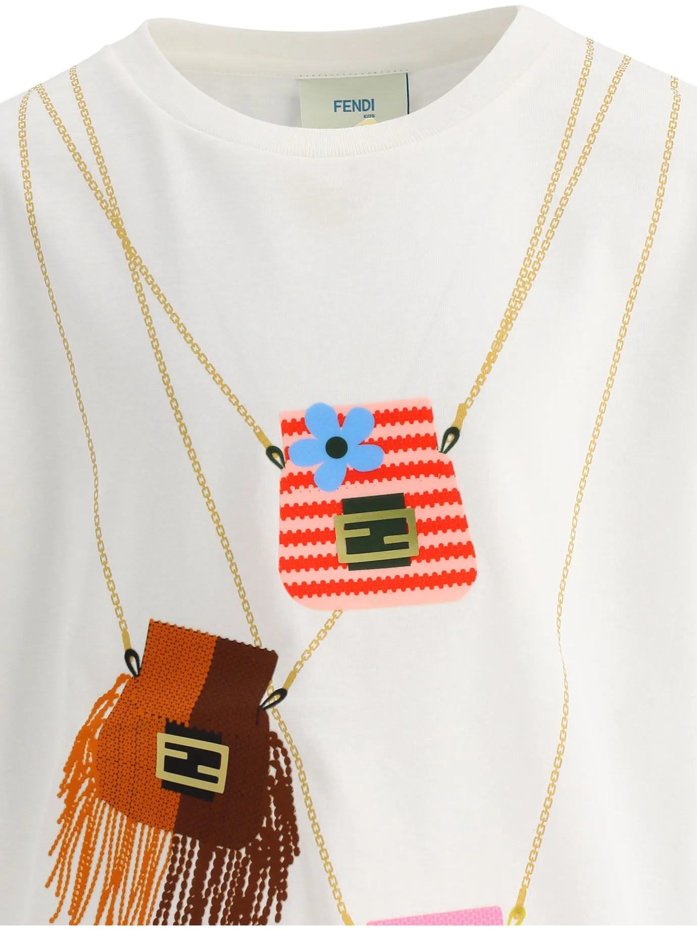 Fendi Kids Bag Printed T-Shirt