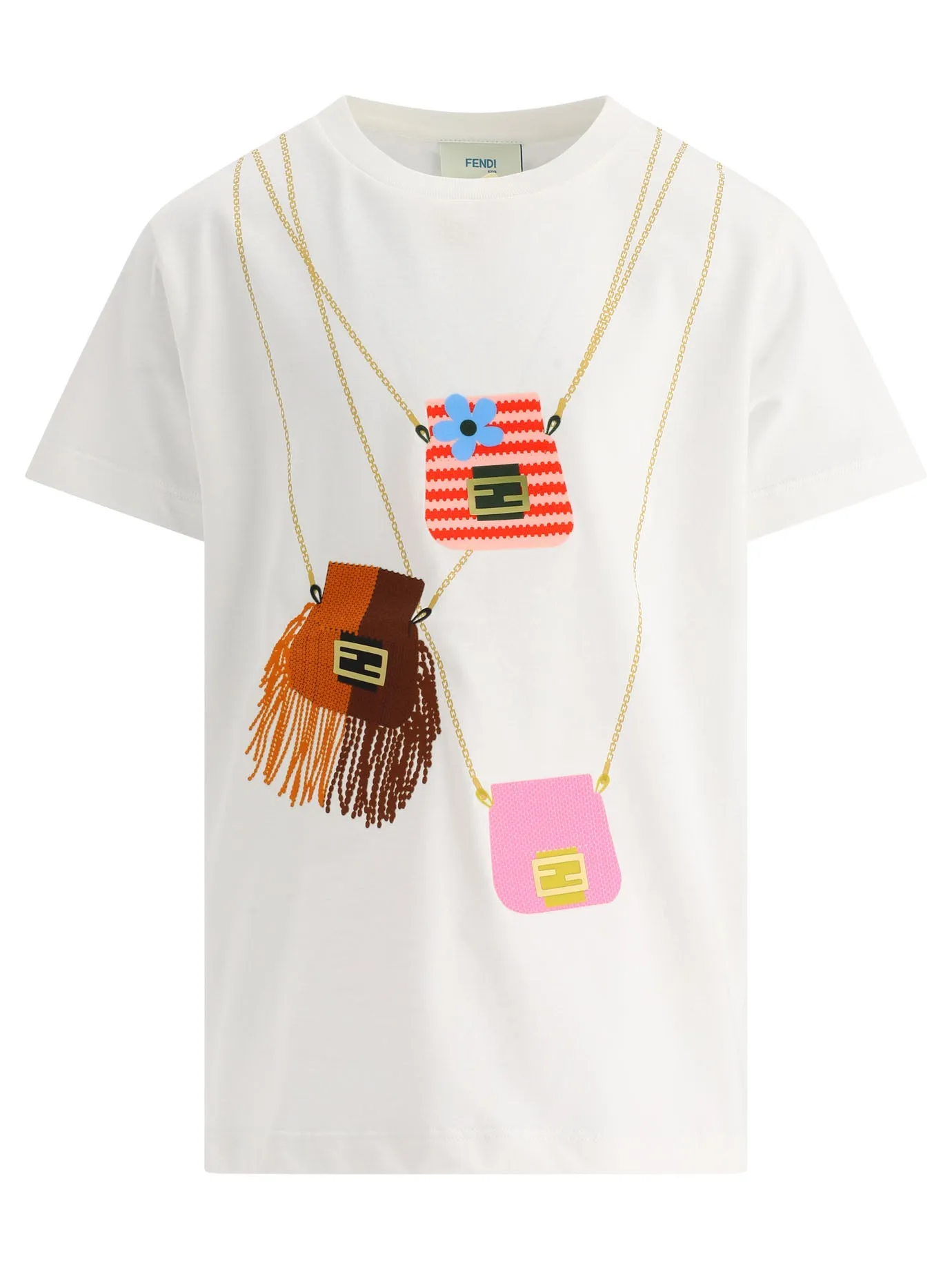 Fendi Kids Bag Printed T-Shirt