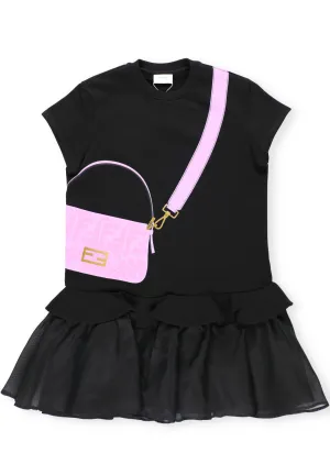 Fendi Kids Baguette Print T-Shirt Dress