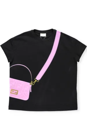 Fendi Kids Baguette Print T-Shirt