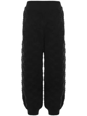 Fendi Kids Cloqu Effect Elastic Waist Pants