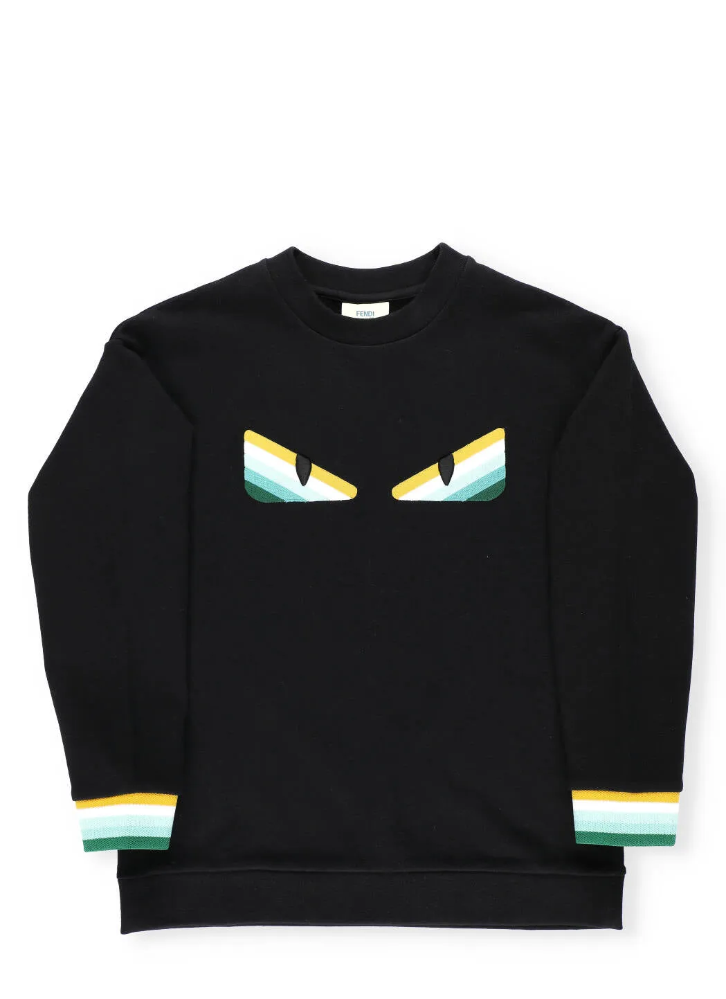Fendi Kids Eyes Embroidered Crewneck Sweatshirt
