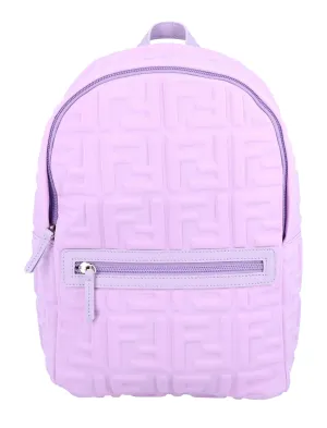 Fendi Kids FF Logo Embossed Backpack