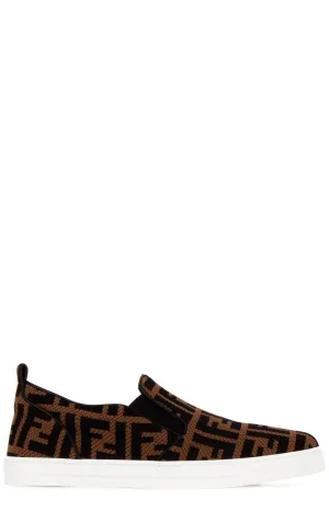 Fendi Kids FF Motif Slip-On Sneakers