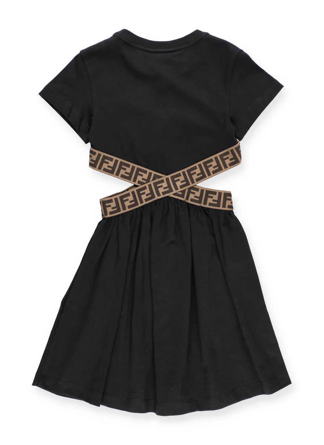 Fendi Kids FF Tape Cut-Out Dress