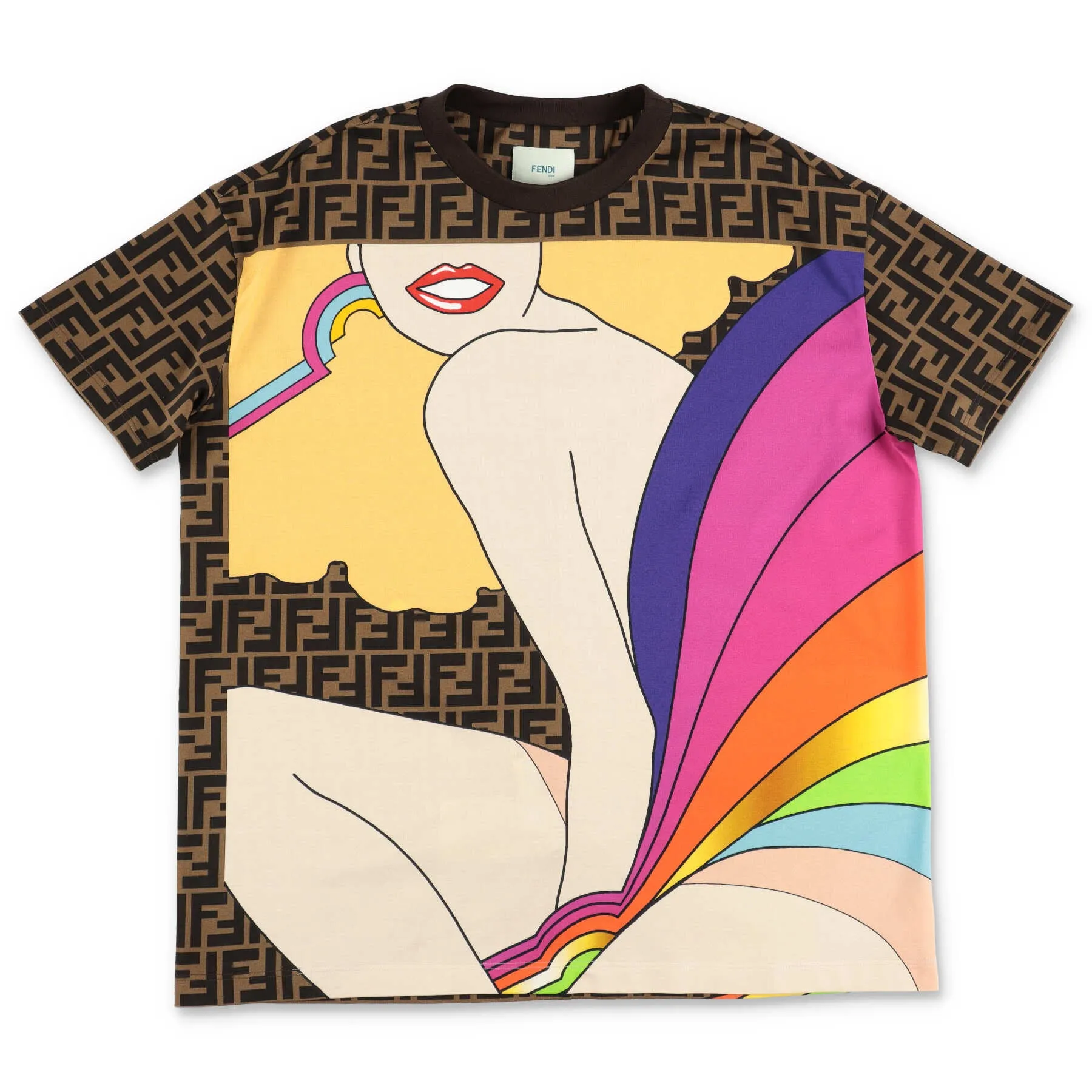 Fendi Kids Graphic Printed Crewneck T-Shirt