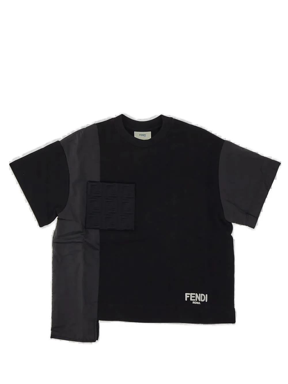 Fendi Kids Logo Detailed Crewneck T-Shirt