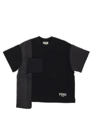 Fendi Kids Logo Detailed Crewneck T-Shirt