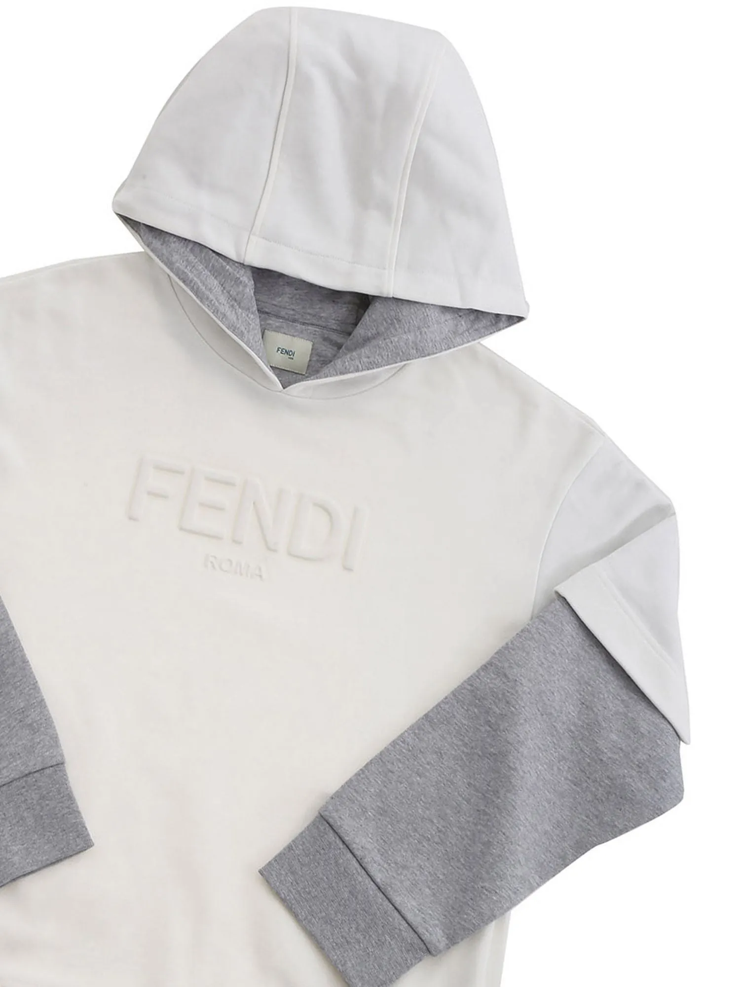 Fendi Kids Logo Embossed Layered Hoodie