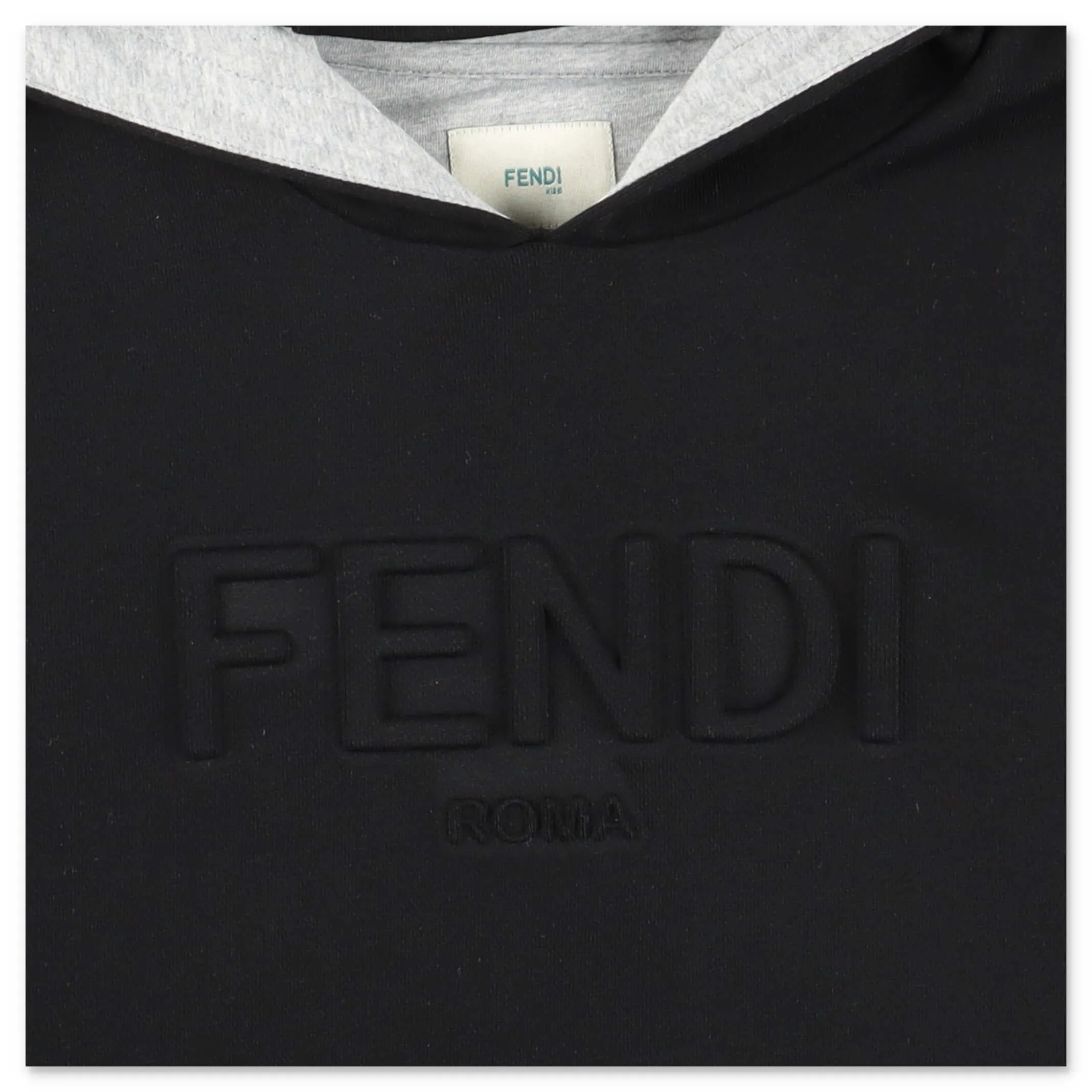 Fendi Kids Logo Embossed Layered Hoodie