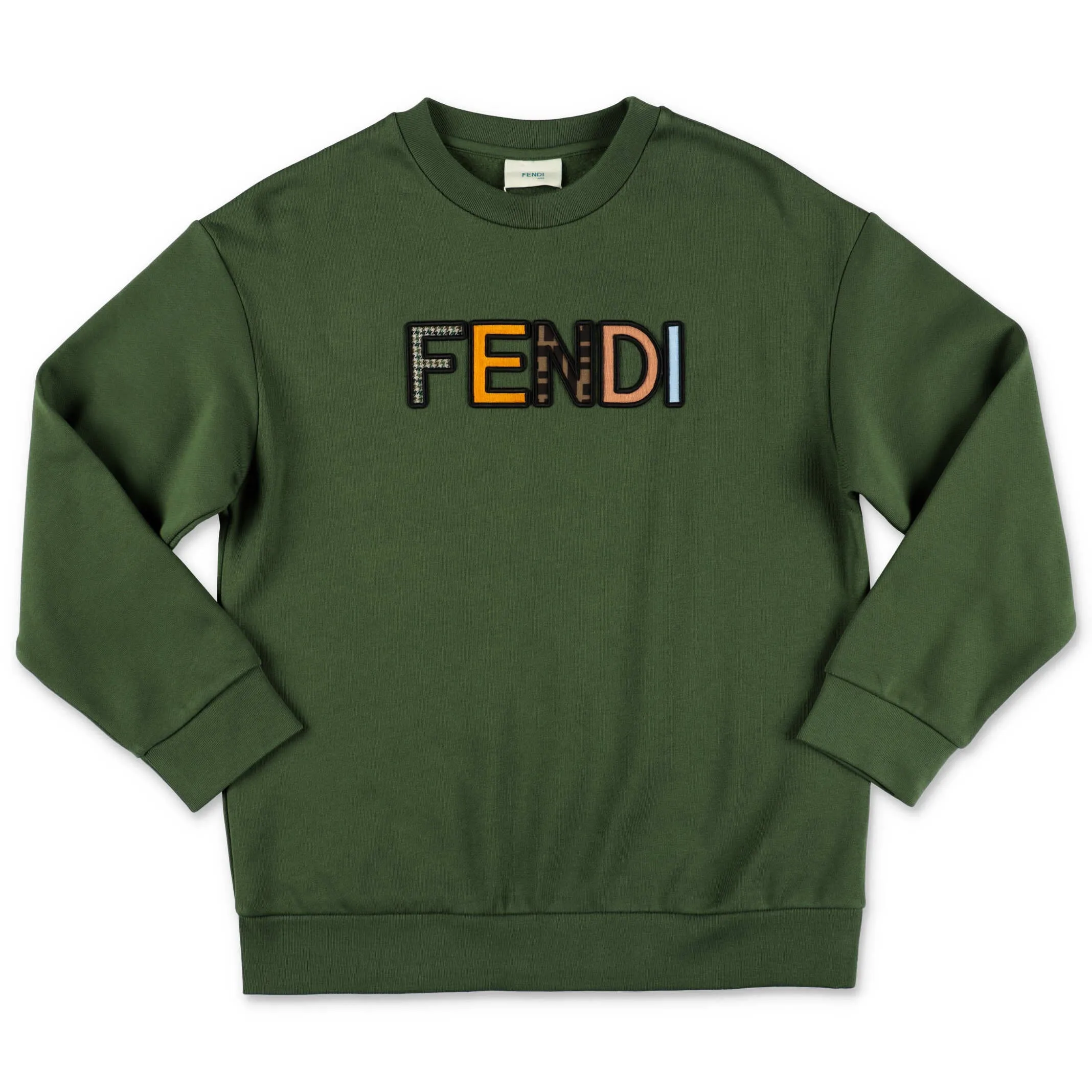 Fendi Kids Logo Embroidered Crewneck Sweatshirt