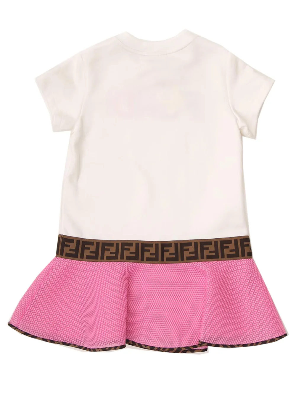 Fendi Kids Logo Embroidered T-Shirt Dress