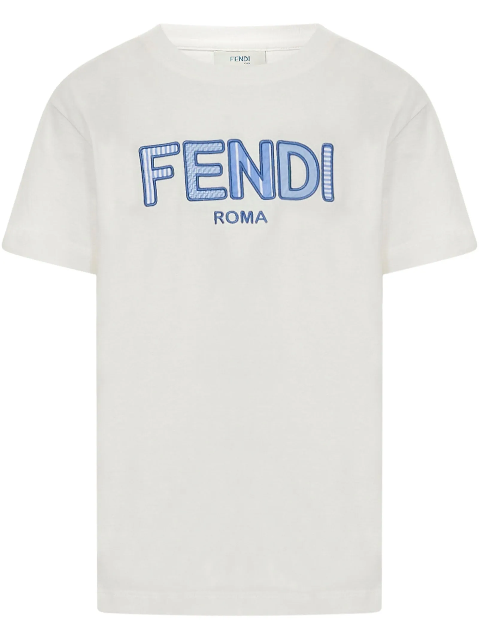 Fendi Kids Logo Patch Crewneck T-Shirt