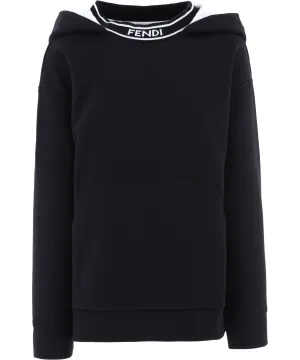Fendi Kids Logo Tape Hoodie
