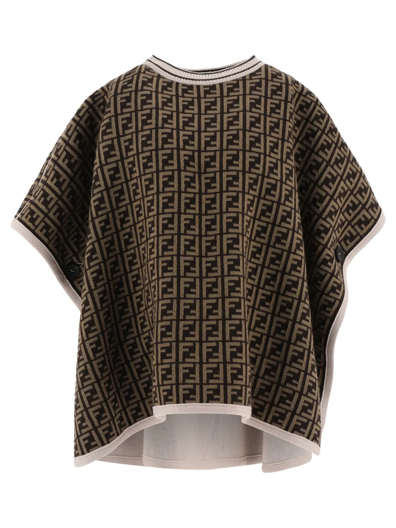 Fendi Kids Monogram Motif Reversible Poncho