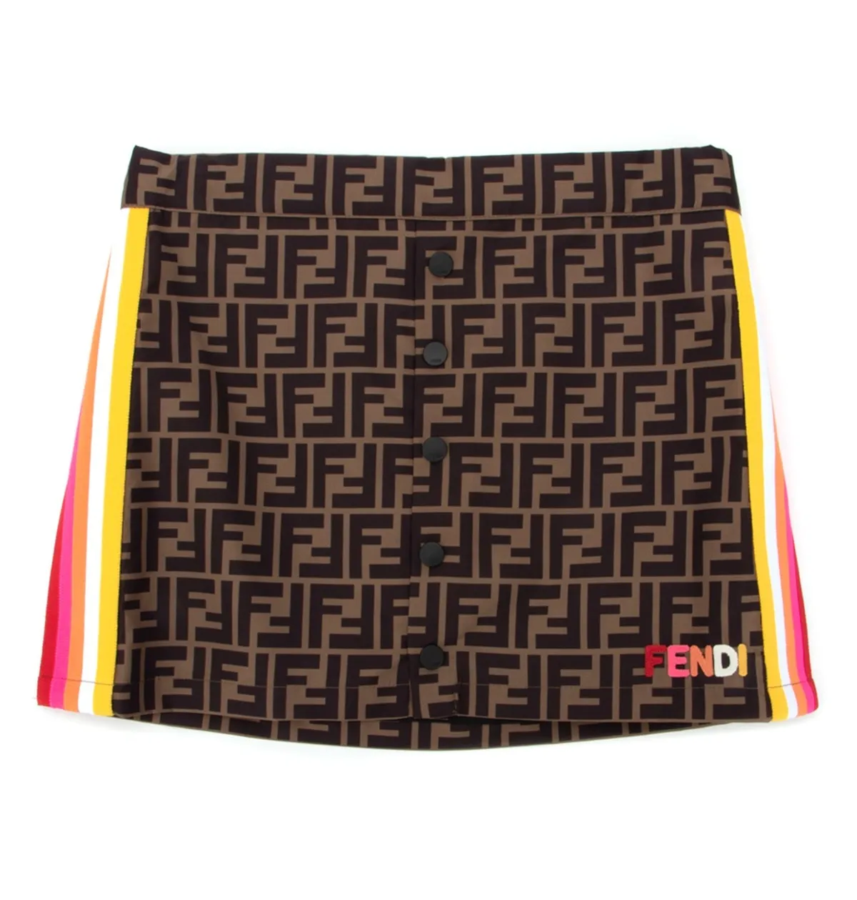 Fendi Kids Side Stripe FF Motif Skirt