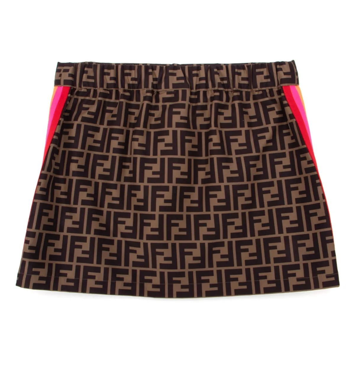 Fendi Kids Side Stripe FF Motif Skirt