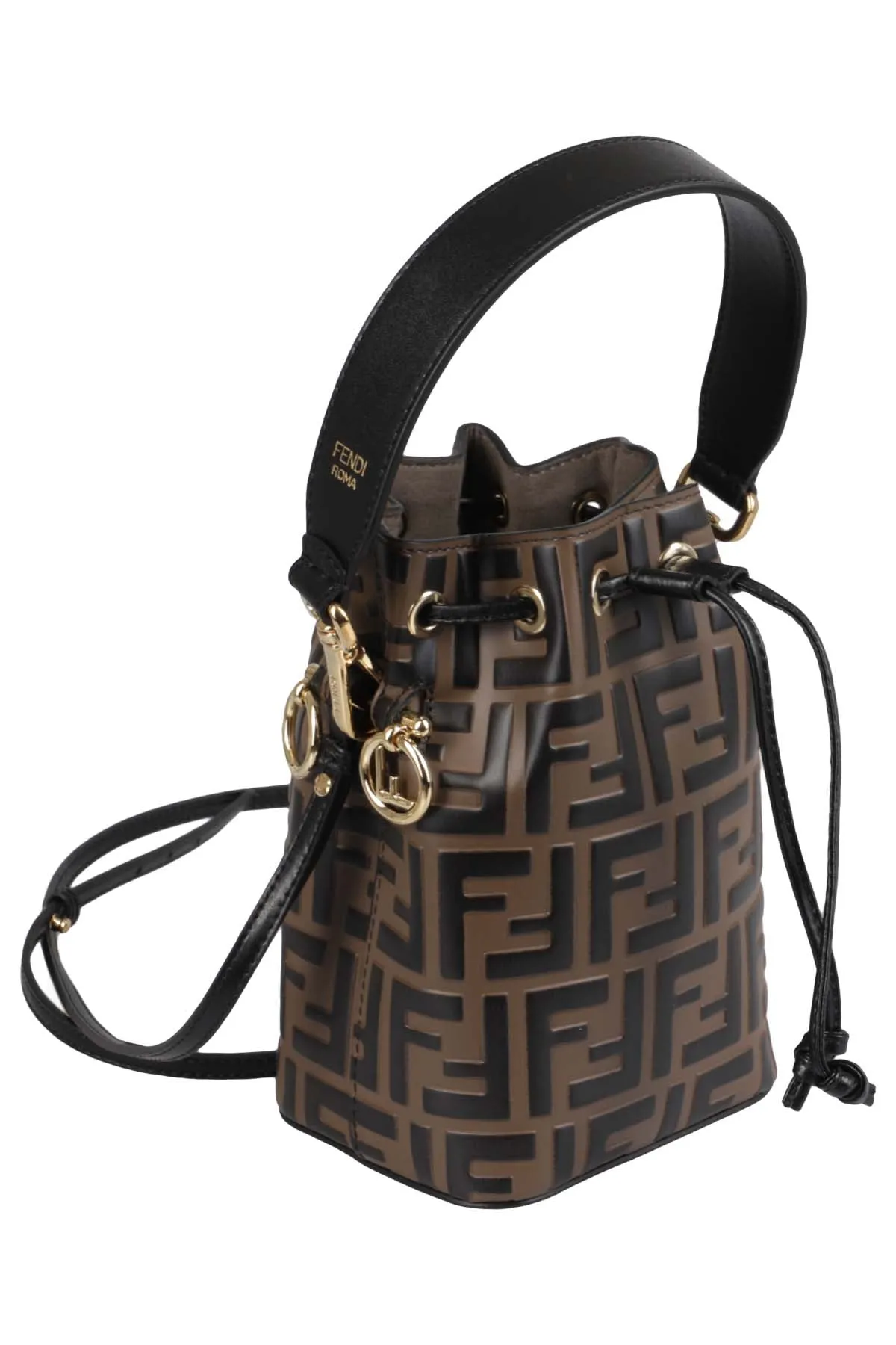 Fendi Kids Zucca Printed Drawstring Tote Bag