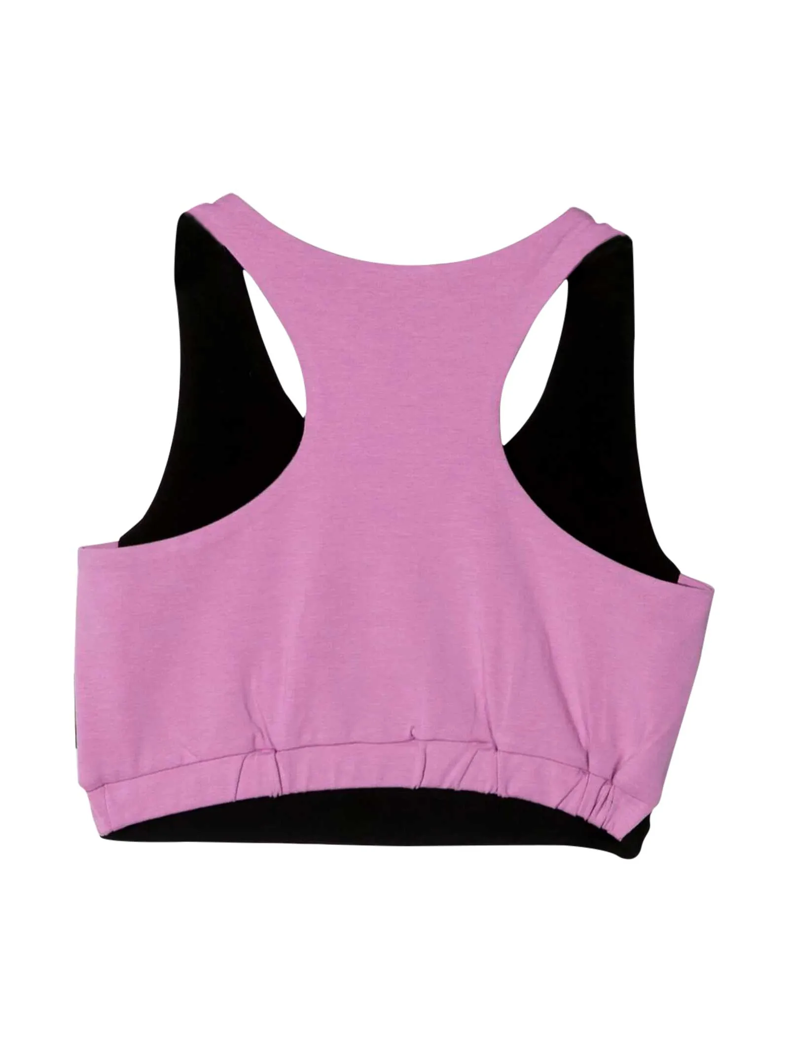 GCDS Kids Glitter Logo Printed Crop Top