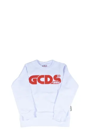 GCDS Kids Logo Print Crewneck Sweatshirt