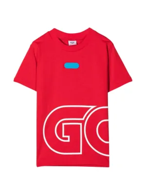 GCDS Kids Logo Print Crewneck T-Shirt