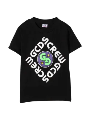 GCDS Kids Logo Print Crewneck T-Shirt