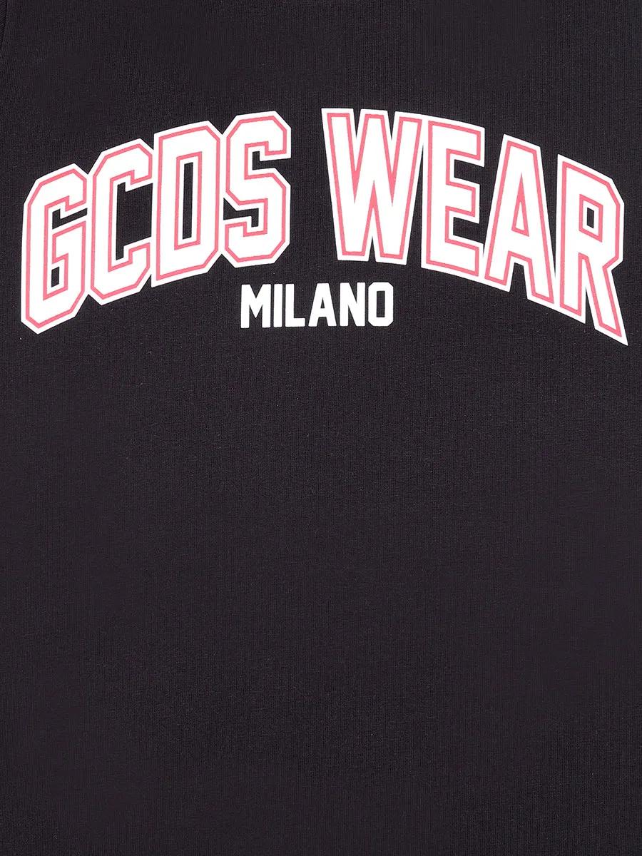 GCDS Kids Logo Print Crewneck T-Shirt