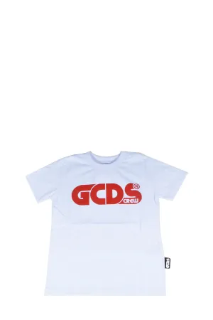 GCDS Kids Logo Print Crewneck T-Shirt