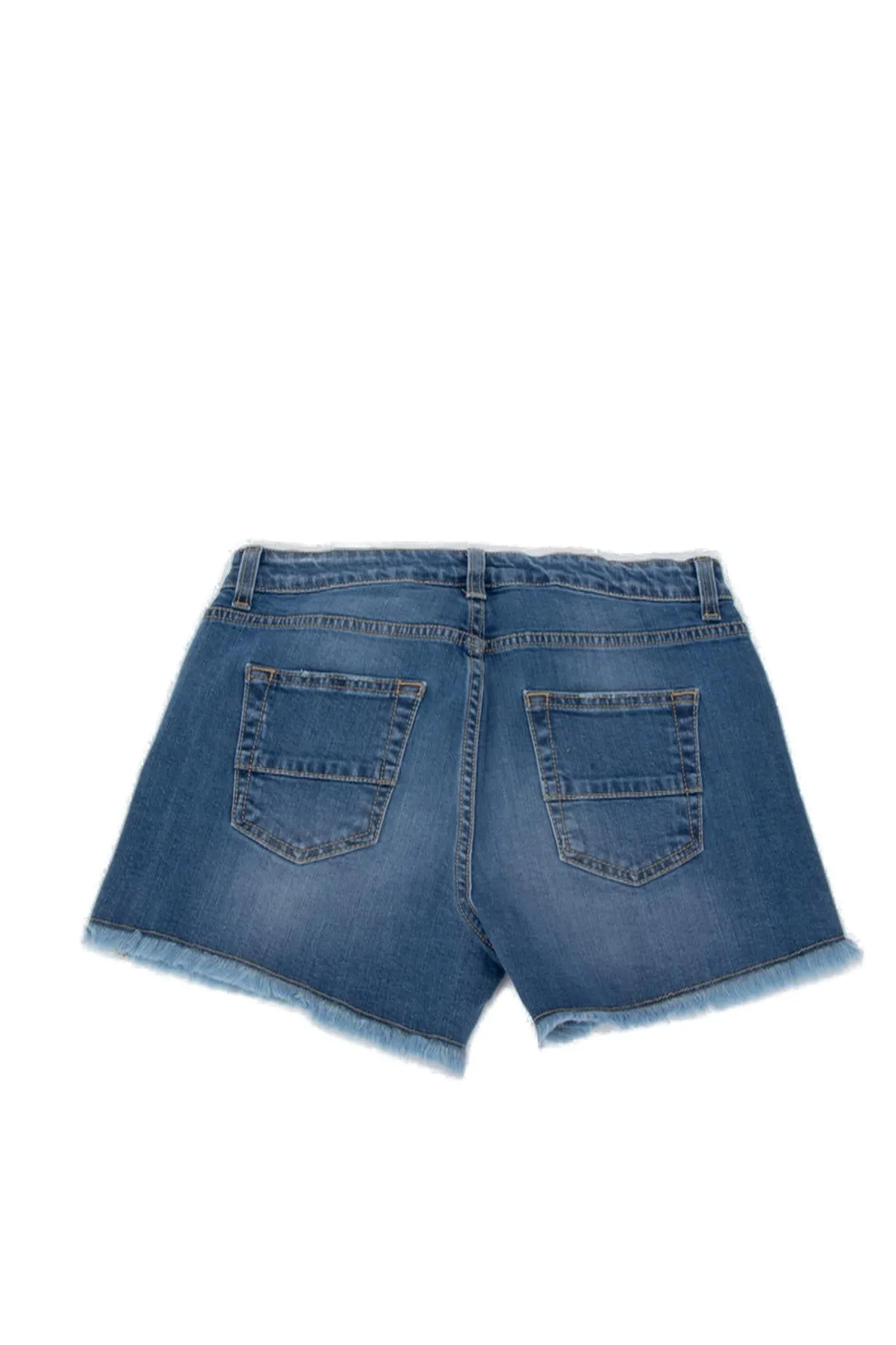 GCDS Kids Logo Print Denim Shorts