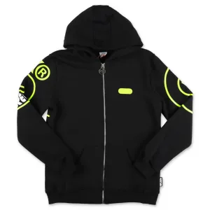GCDS Kids Logo Print Zipped Hoodie