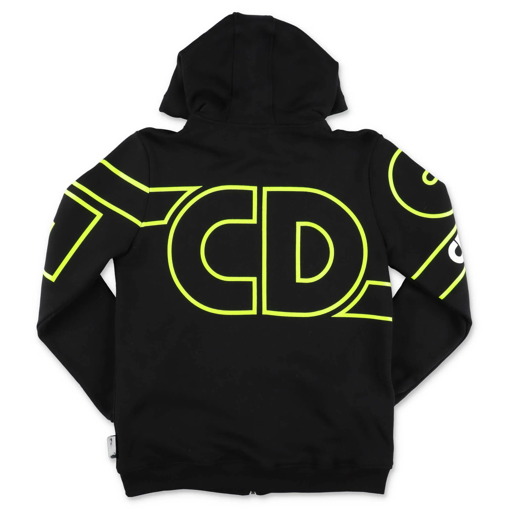GCDS Kids Logo Print Zipped Hoodie