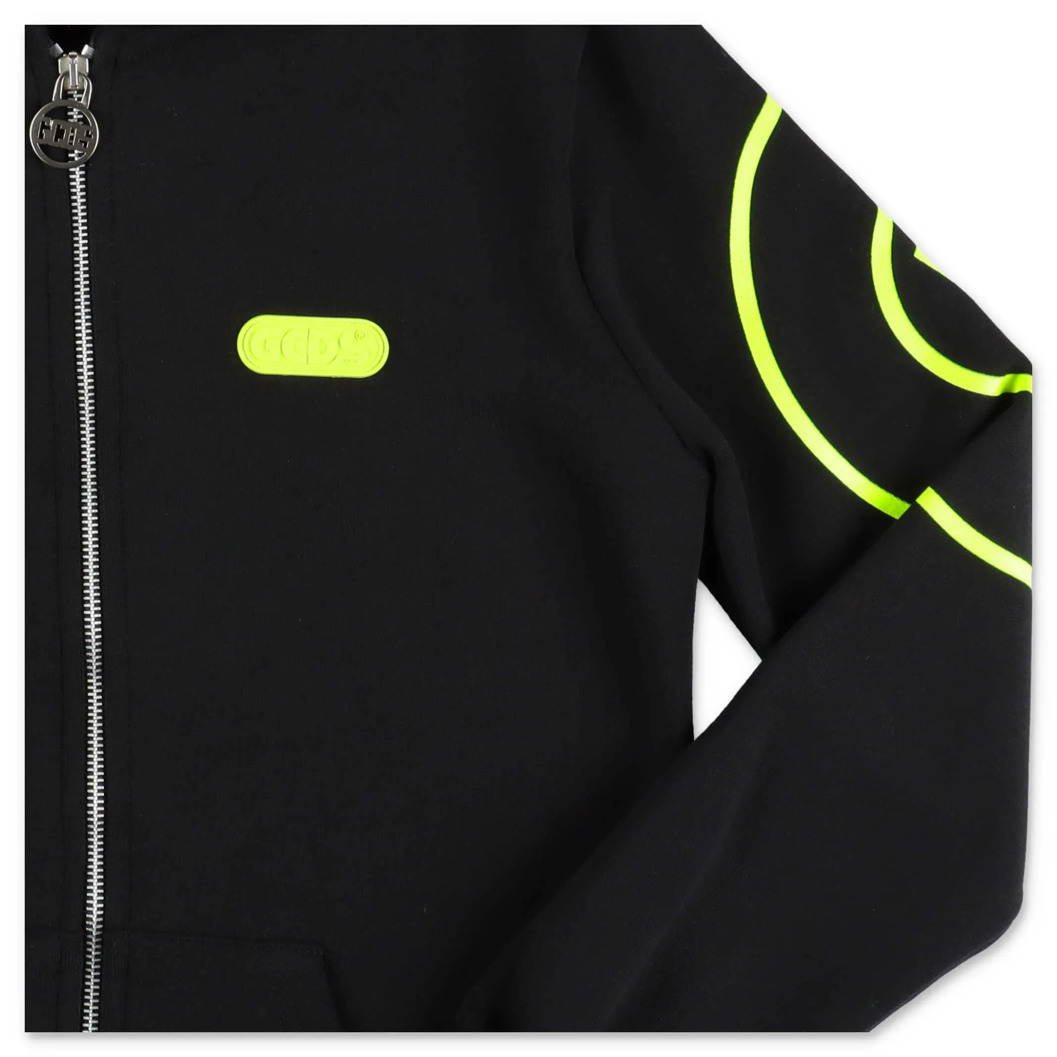 GCDS Kids Logo Print Zipped Hoodie