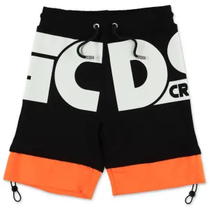 GCDS Kids Logo Printed Drawstring Shorts