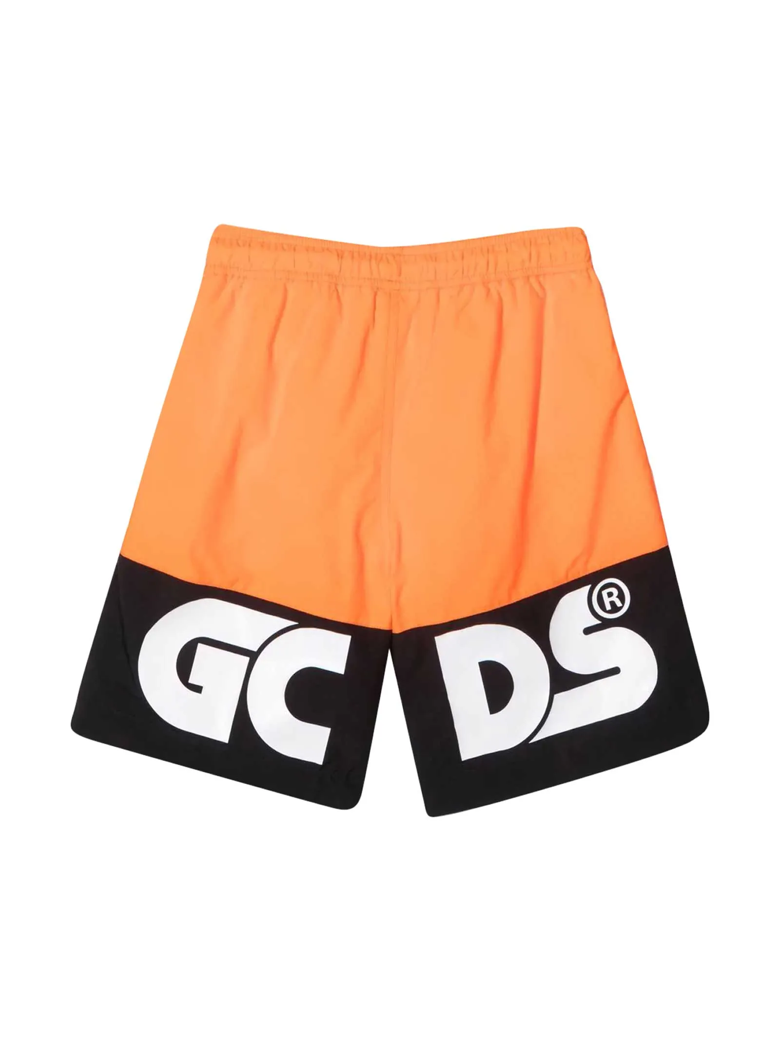 GCDS Kids Logo Printed Two-Tone Swim Shorts