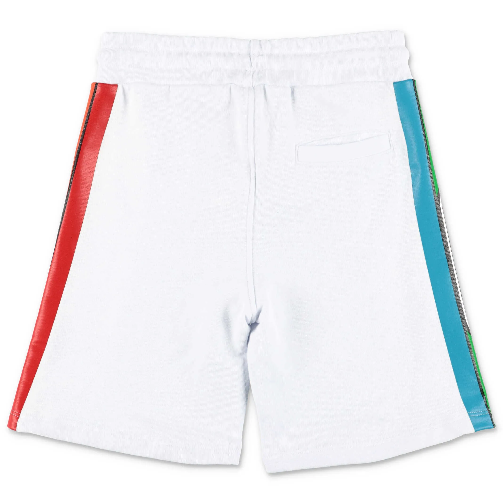 GCDS Kids Rainbow Stripe Logo Printed Shorts