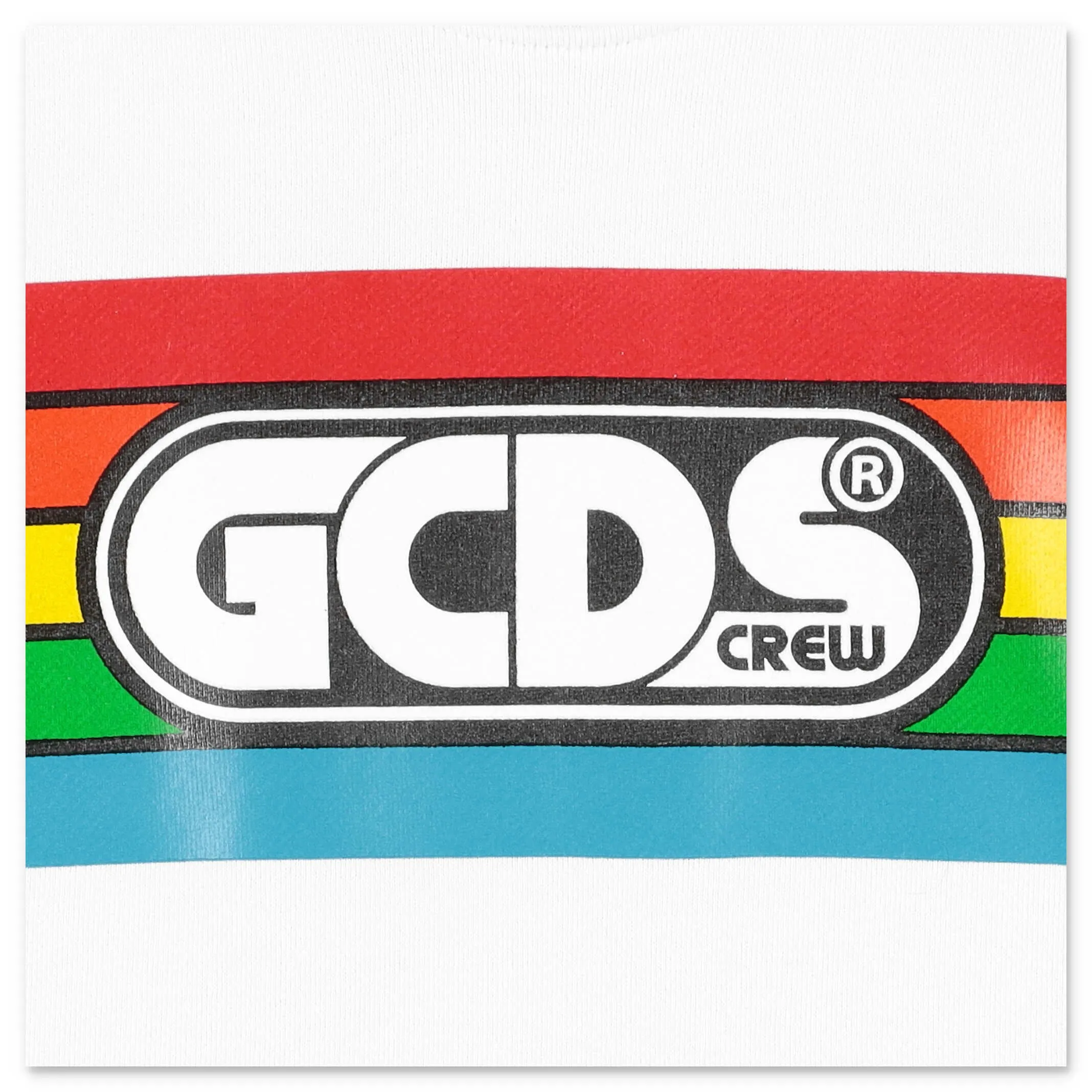 GCDS Kids Rainbow Stripe Logo Printed Sweatshirt