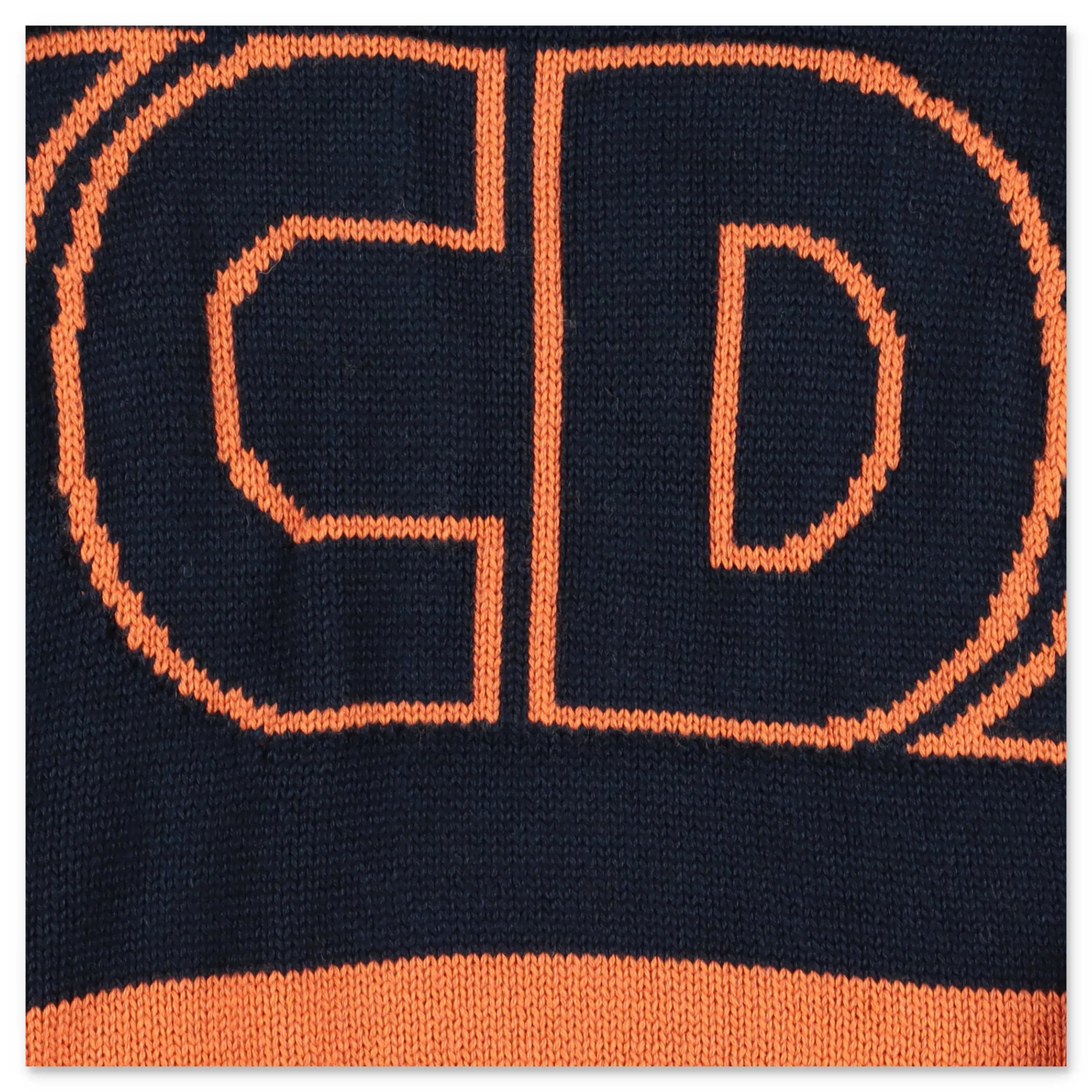 GCDS Kids Two-Tone Logo Intarsia Knit Jumper
