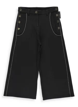 Givenchy Kids Button Detail Wide Leg Pants