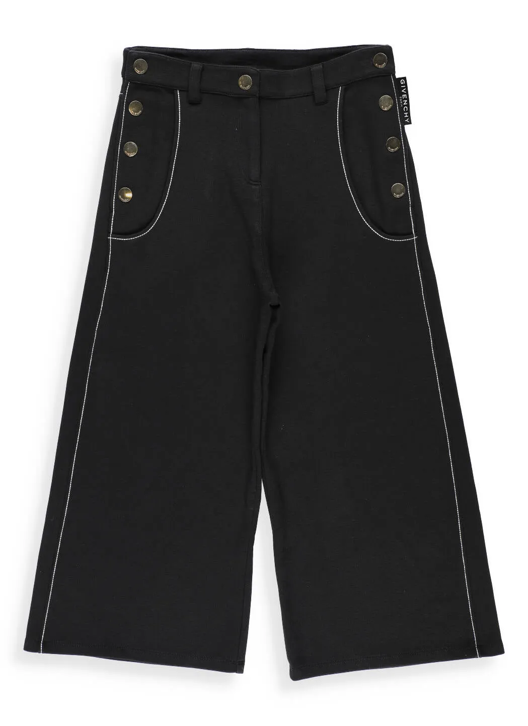 Givenchy Kids Button Detail Wide Leg Pants
