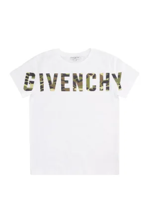 Givenchy Kids Camouflage Logo Print T-Shirt