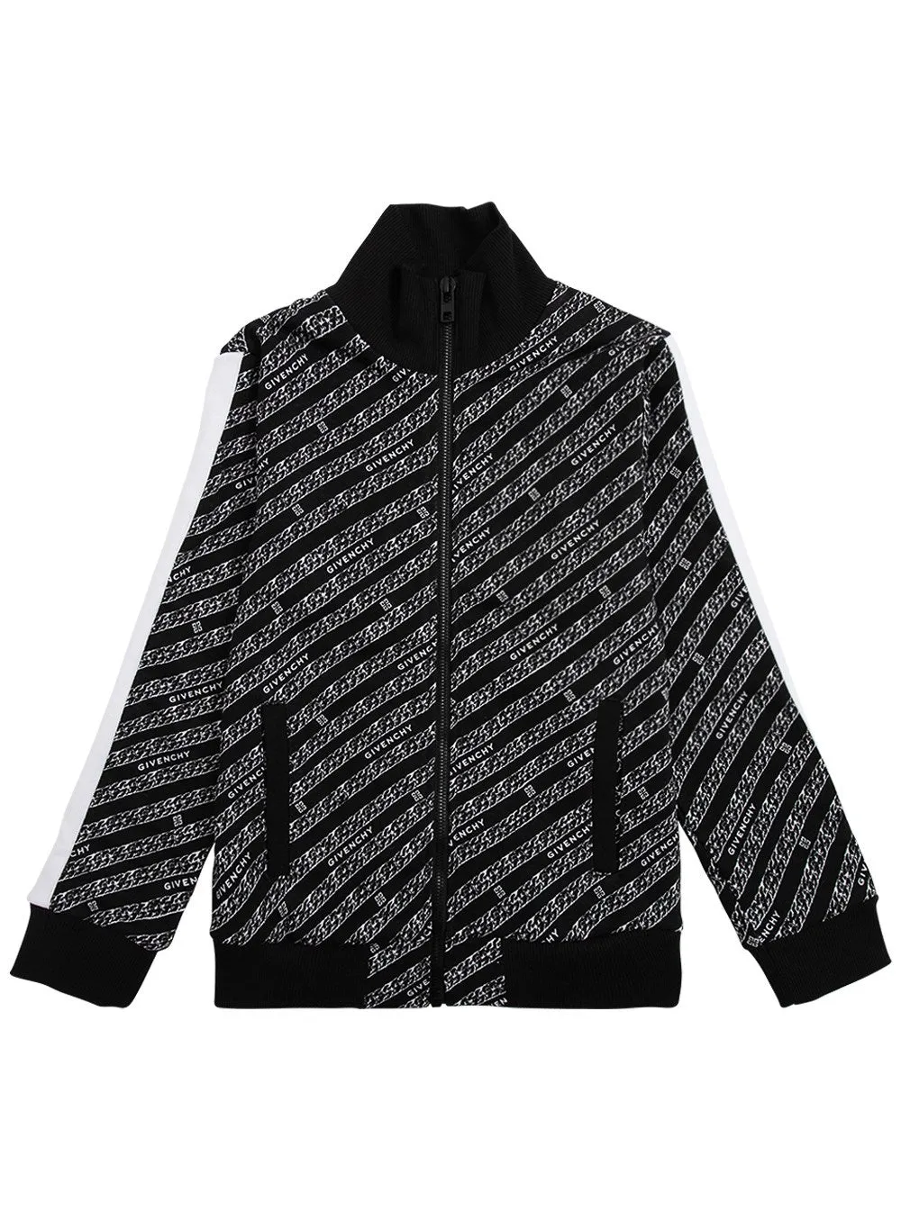 Givenchy Kids Chain Logo Print Jacket