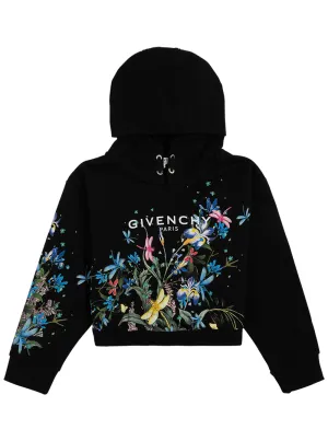 Givenchy Kids Floral Logo Printed Hoodie