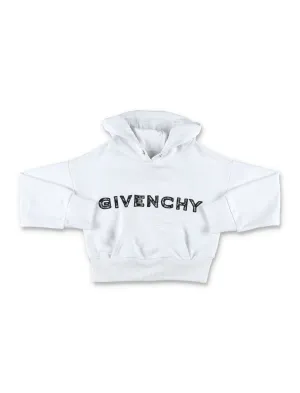 Givenchy Kids Lace Logo Embroidered Drawstring Hoodie