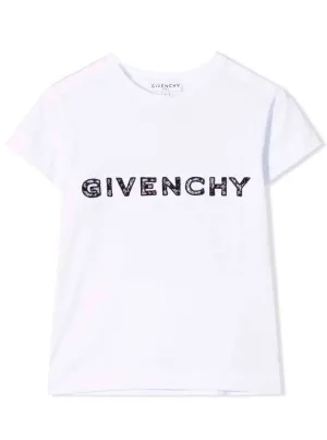 Givenchy Kids Logo Embellished Crewneck T-Shirt